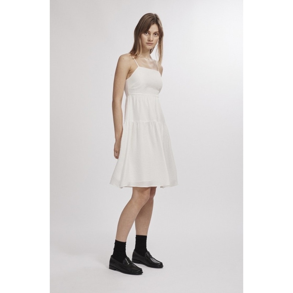 NWT Silk Laundry White Spaghetti Strap Dress size Large